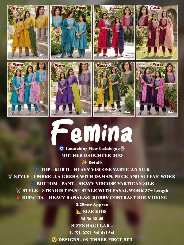 Desi kudi femina mother daughter duo kurtis wholesale